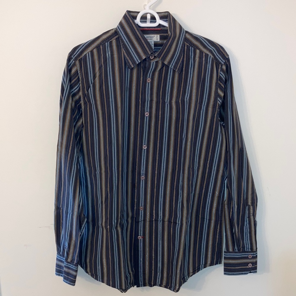 Guess Men’s Long Sleeve Button Down Shirt